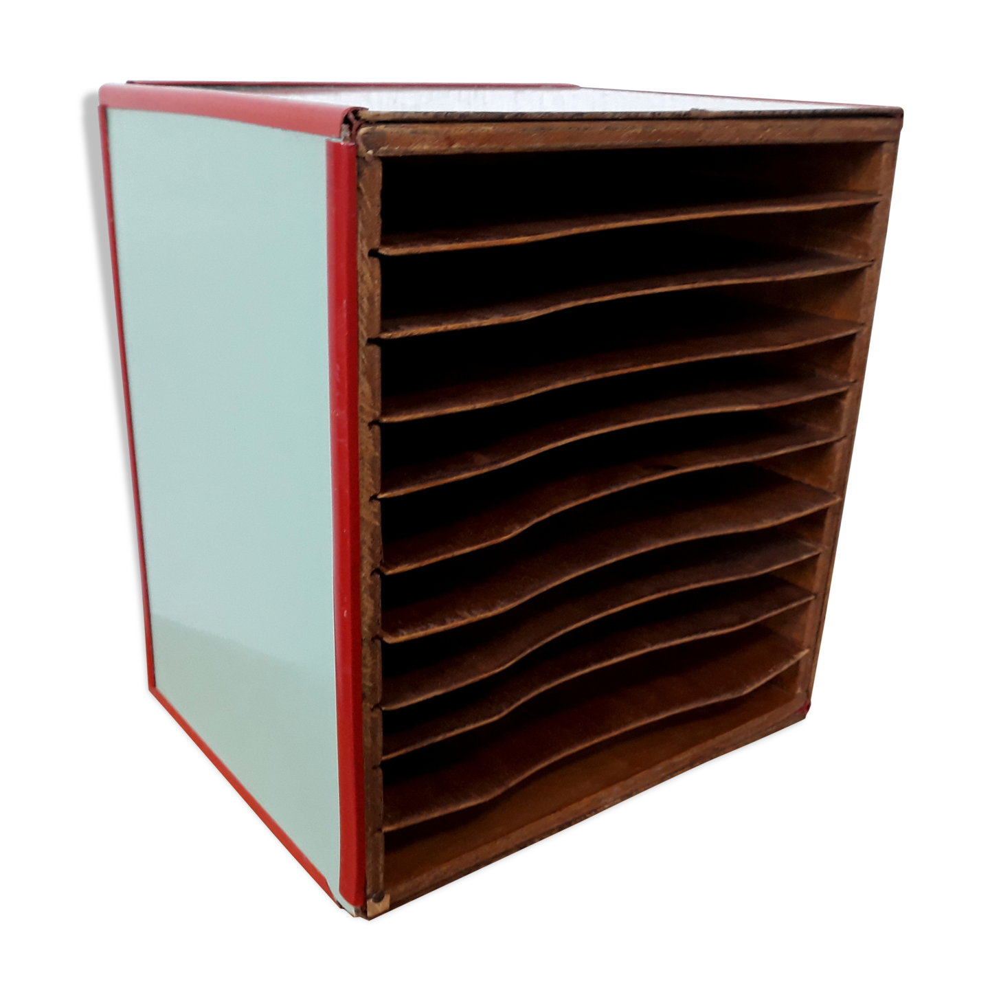 Vintage wooden document sorter