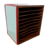 Trieur document vintage en bois