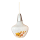 Lustre suspension vintage années 70 globe verre fleuri