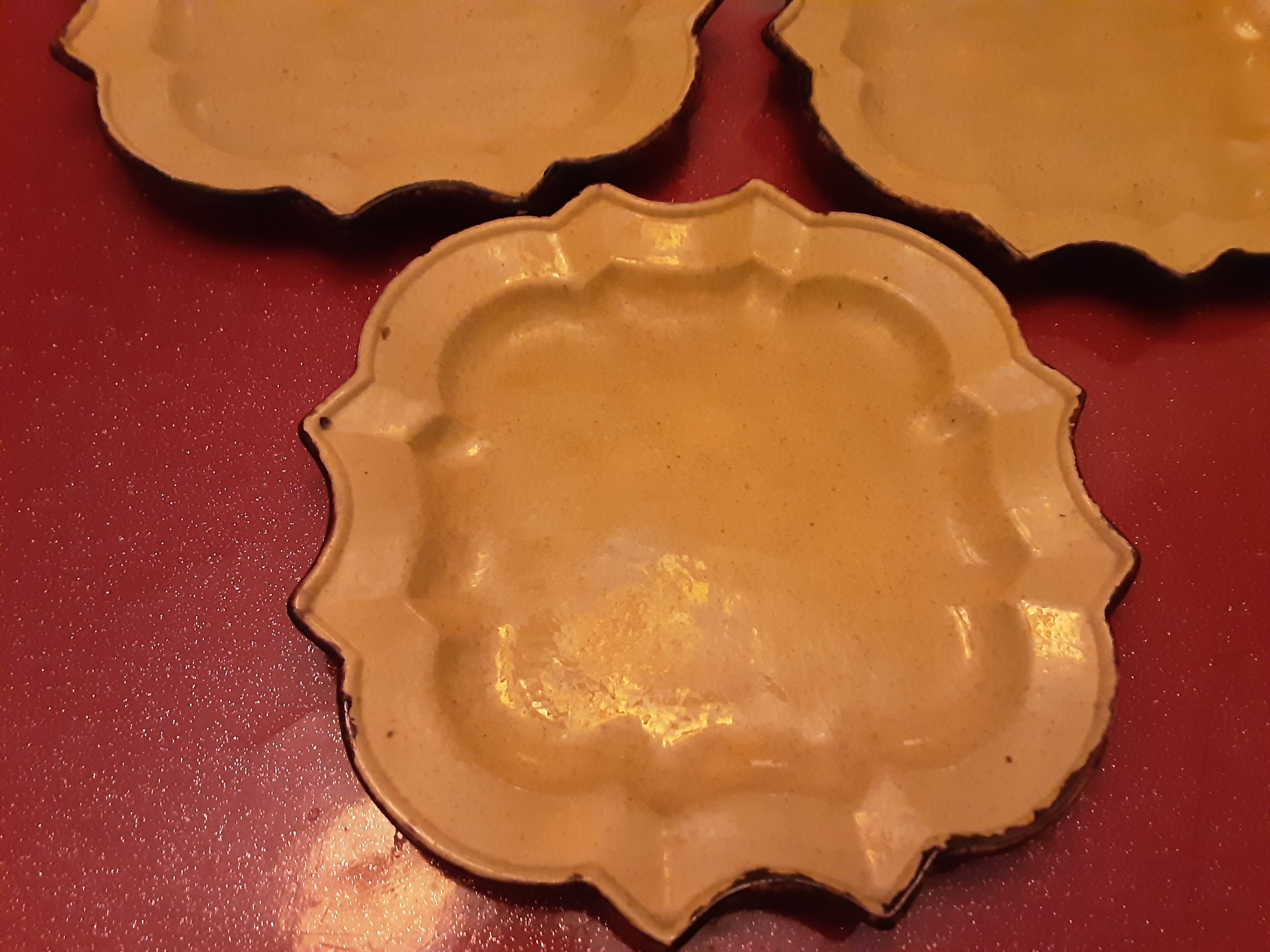 5 dessert plates pottery south france dieulefit drome