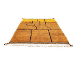 Tapis Beni Ouarain Authentique 220x212 cm – Laine Naturelle Ocre