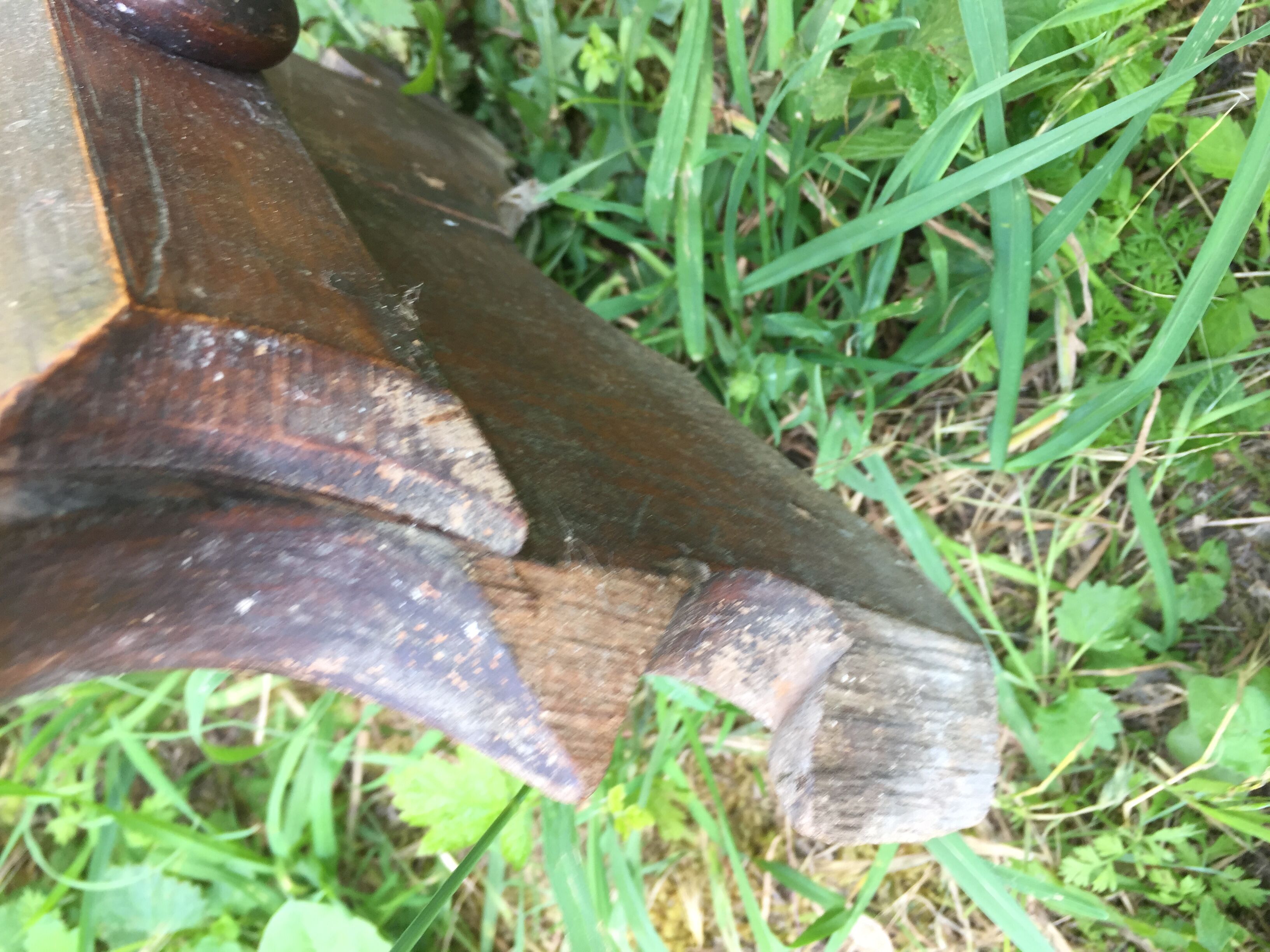 Wooden, wrought iron and zinc planter