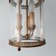 Suspension vintage laiton et verre