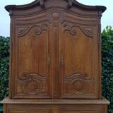 Buffet two bodies in solid oak cauchois