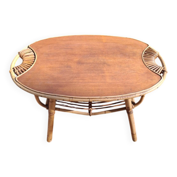 Table basse ''Citron'' rotin dlg Janine Abraham
