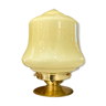 Yellow opaline globe lamp