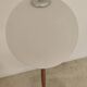 Modernist floor lamp in teak, chrome metal, opaline, Czechoslovakia 60s
