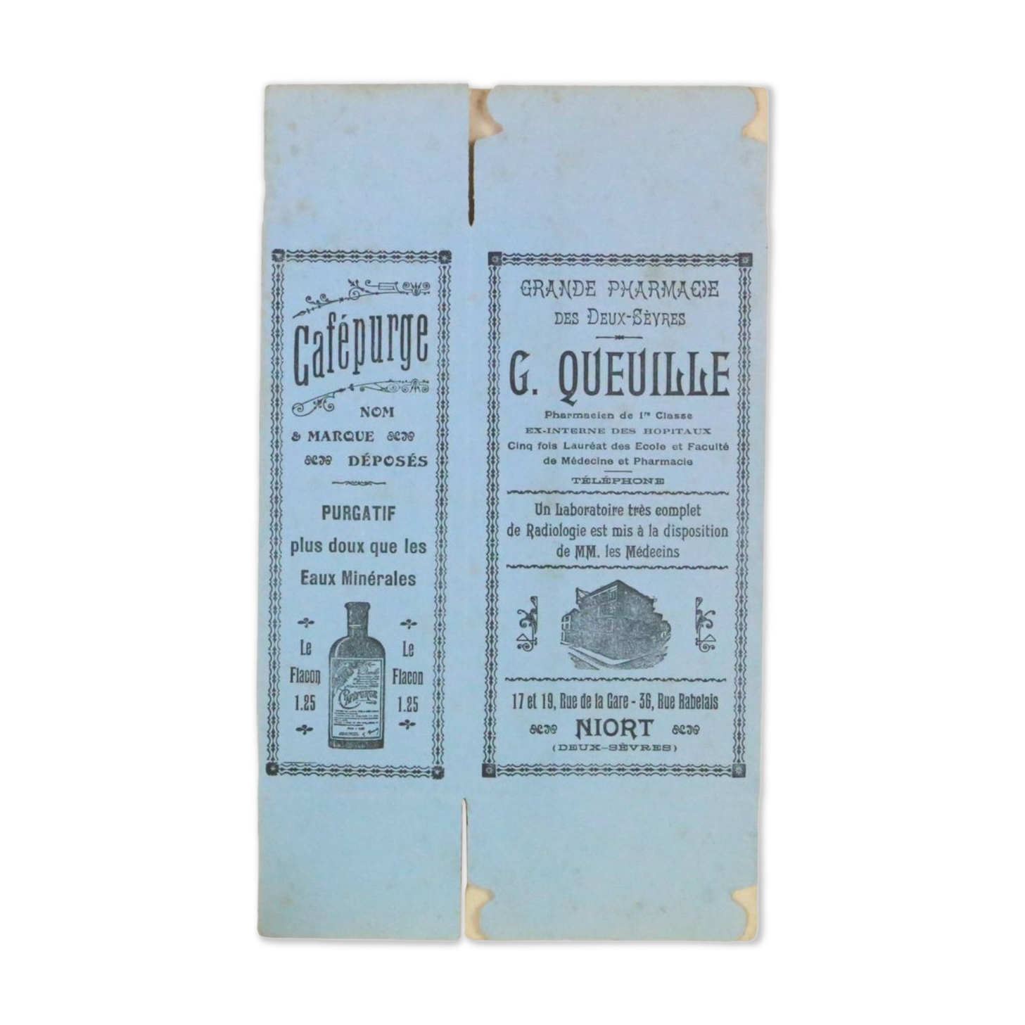 Old cardboard pharmacy medicine box, 1920/1930