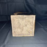Vase céramique carré marron vintage