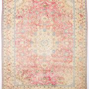 9x12 Pale Red & Cream Classic Persian Rug, 279x374Cm
