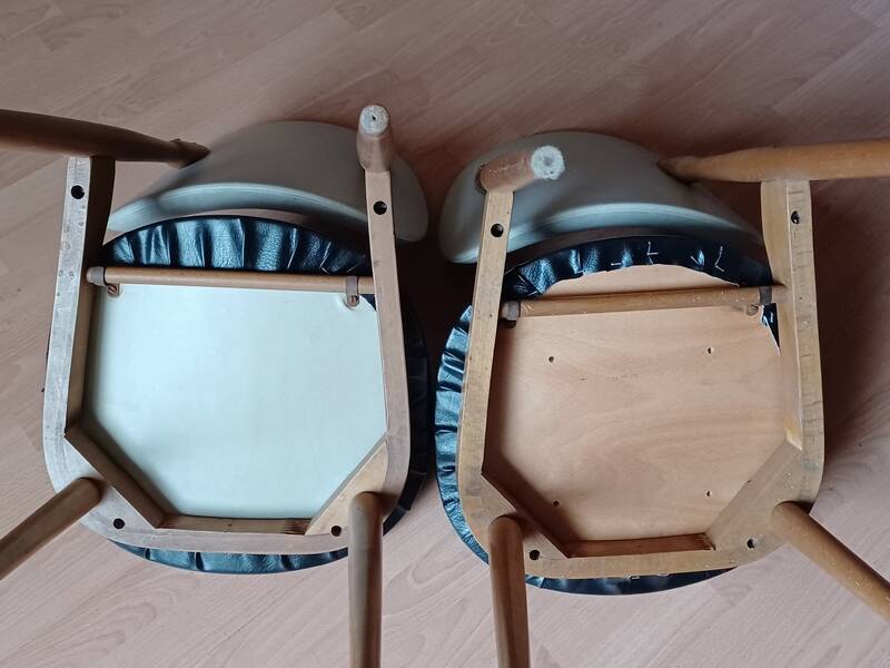 Paire de chaises Baumann Pégase vintage 1960