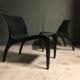 'studio parade' minimalist wooden lounge chairs