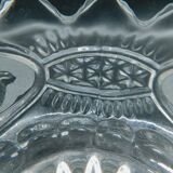 Vide-pocket / crystal cup with floral decoration