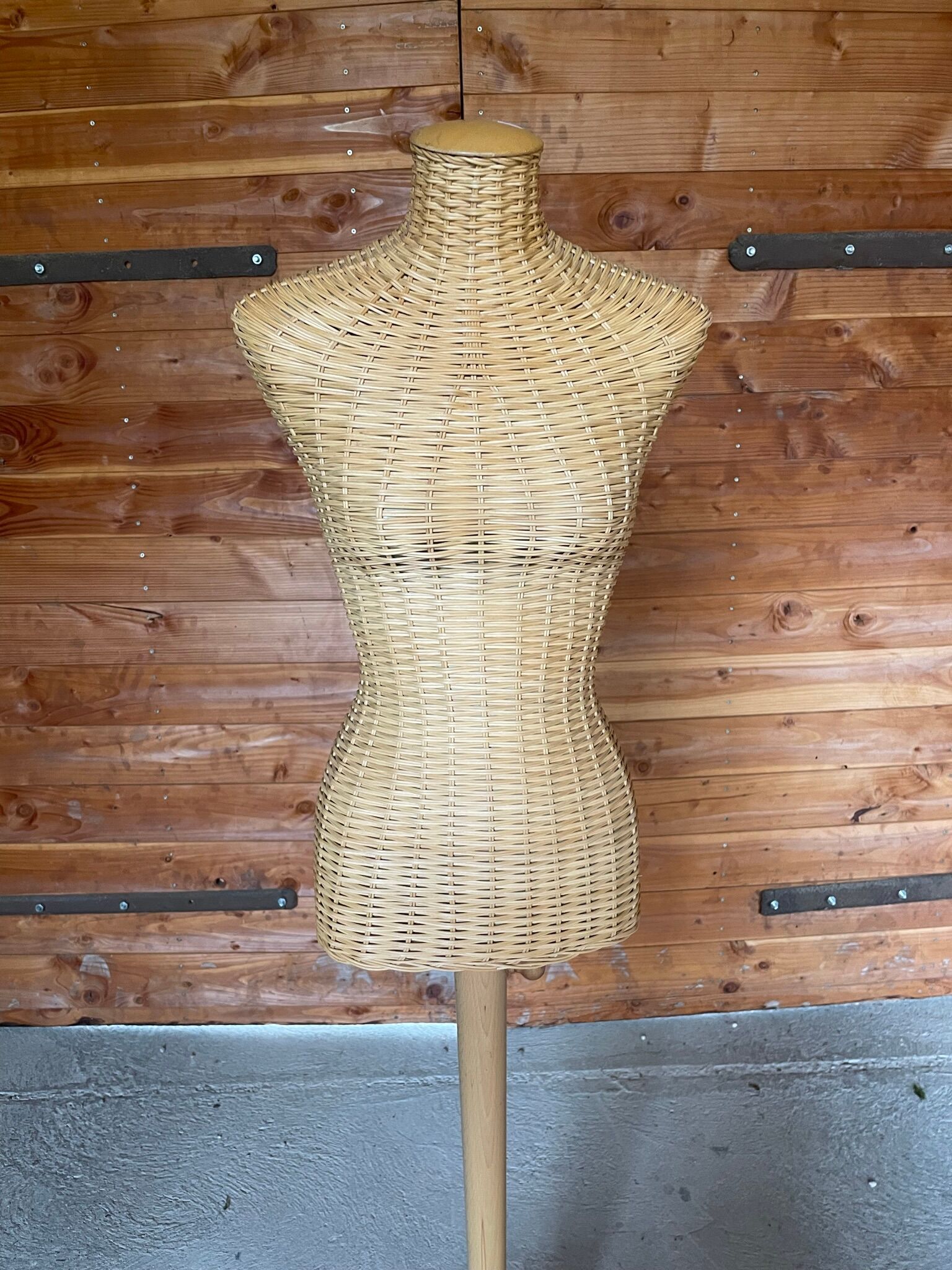 Vintage rattan mannequin