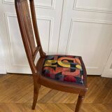 Vintage - 1930s chair with marquetry - Art Deco style - Renovated