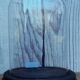 Antique wedding globe in oval glass 27 cm high