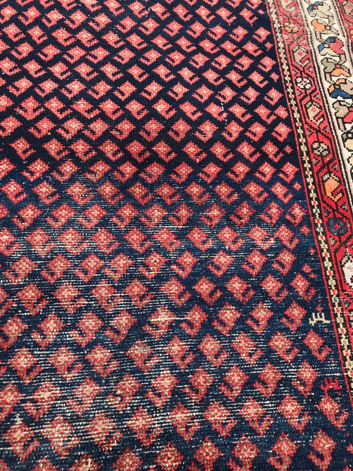 Carpet old malayer corridor Iran 106 X 390 CM
