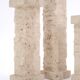 Set of 3 travertine column candle holders Marble Art Marta