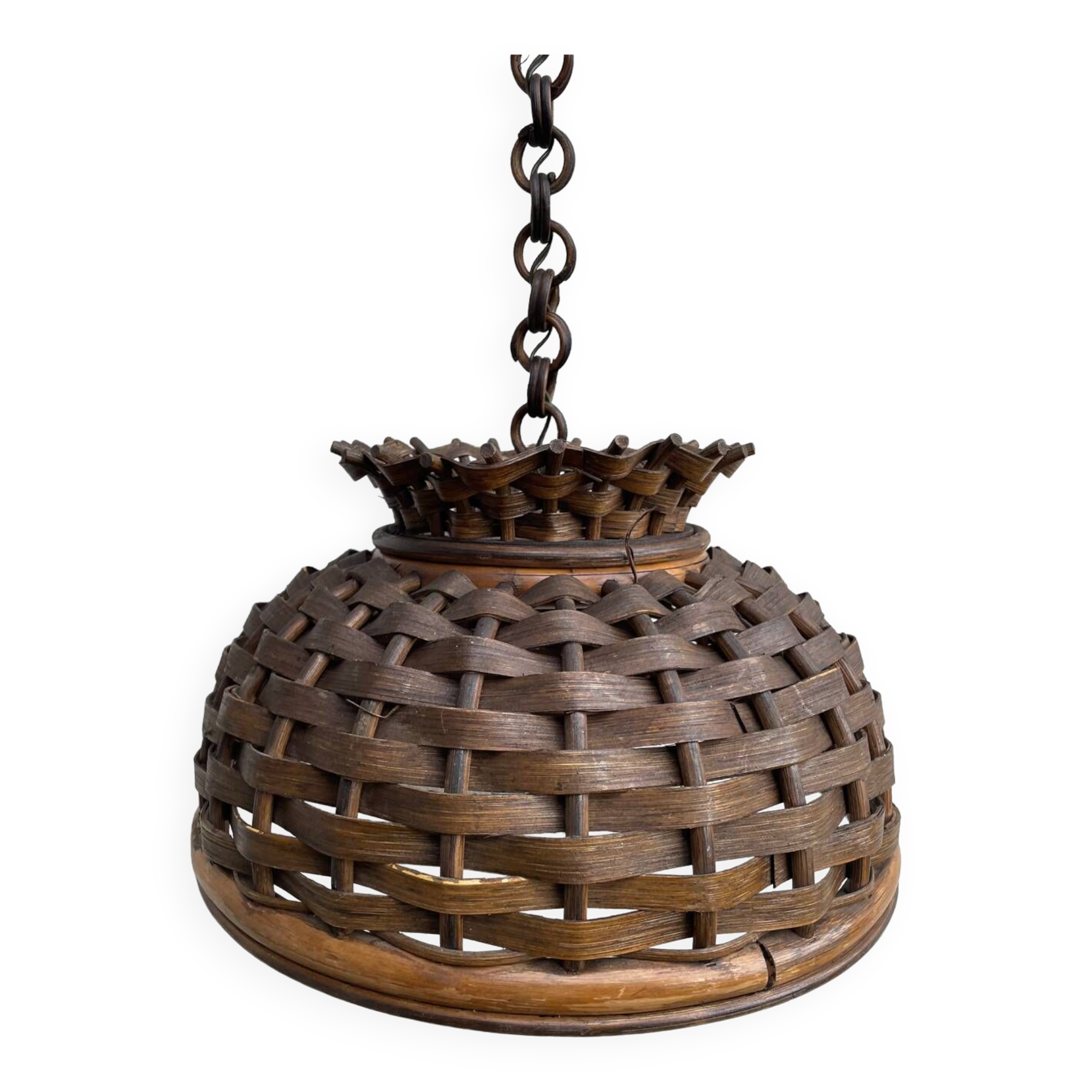 Vintage rattan ceiling light