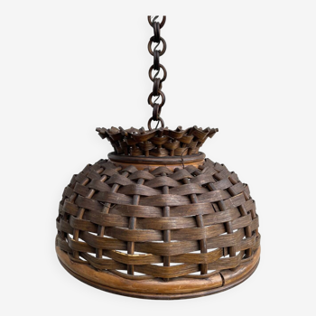 Vintage rattan ceiling light