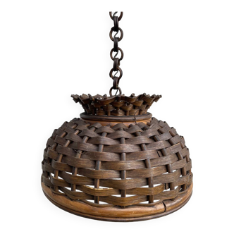 Vintage rattan ceiling light