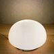 Pair white opaline glass flush mount ceiling or wall lamps