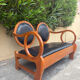 original Hungarian Art Deco bench in walnut by Lajos Kozma