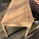 Writing desk, school desk, old large model with 2 drawers