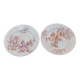 2 Compotiers Choisy le Roi Avellan Boulenger ironstone floral decoration red