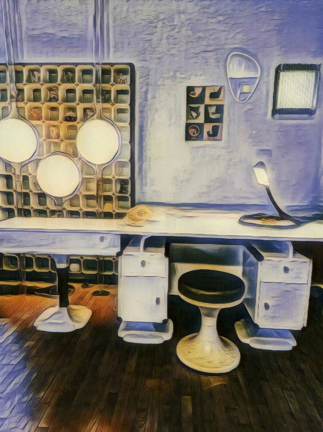 Gautier furniture circa 1970, Desk and dressing table set