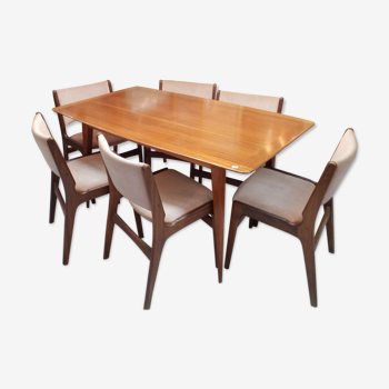 Table et 6 chaises scandinaves