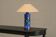 'Reed' table lamp in pottery and brass, mid-century style, 1960.