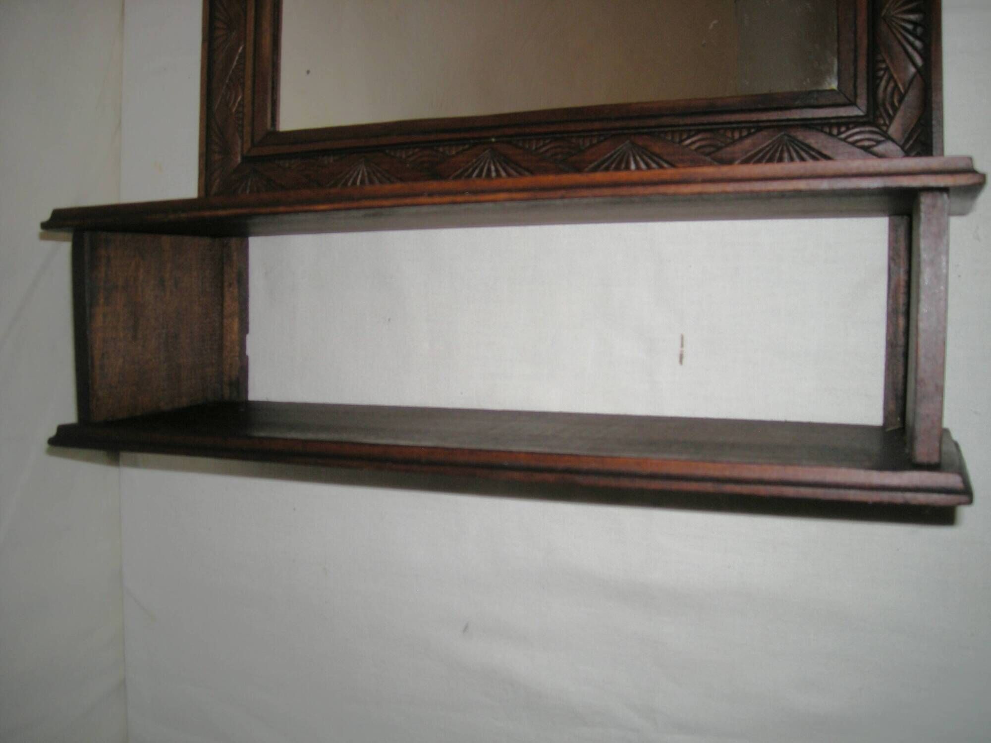 Art Deco wall-mounted tablet mirror from the 1930s.