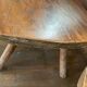 Ensemble table basse et tabourets brutaliste campagne