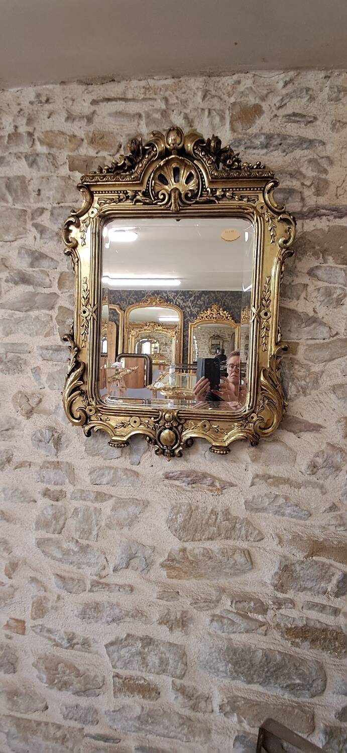 19th century mirror 85 x 62