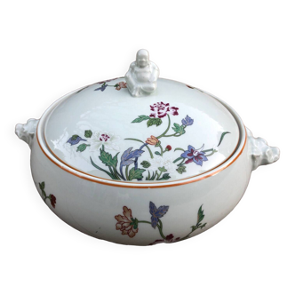 Raynaud Limoges - Porcelain tureen with "Compagnie des Indes" decorations