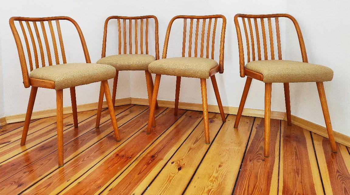 Set of Four Chairs by A. Suman for Tatra Nabytok, Czechoslovakia, 1960s