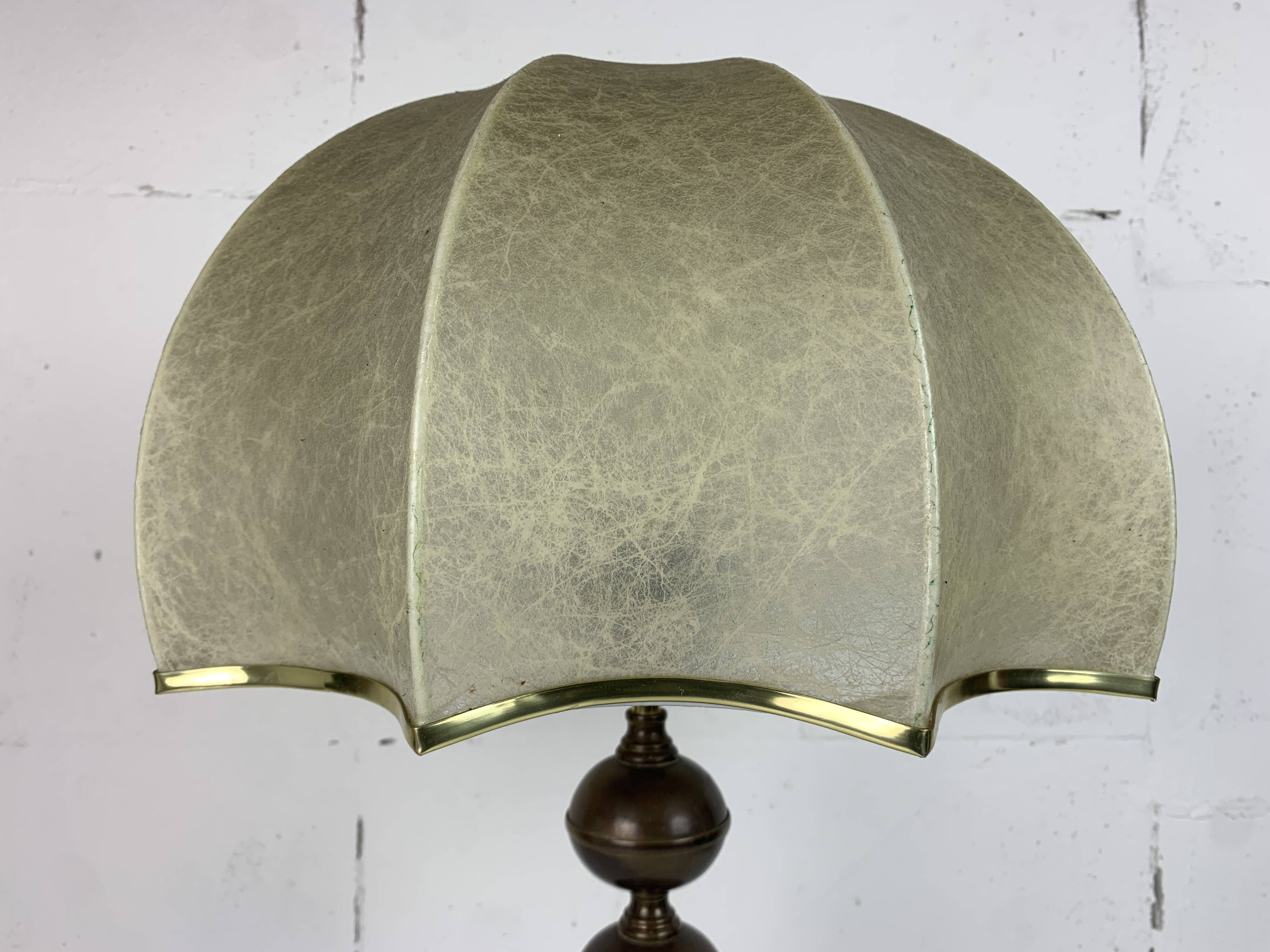 Midcentury Scandinavian brass cocoon mushroom lamp, Borens, Sweden 1960s