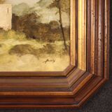 Peinture de paysage italienne signée du XXe siècle