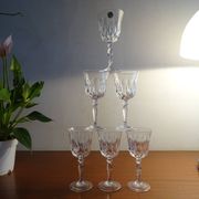 6 glasses red wine Cristal d'Arques JG Durand Villiers 11,5 cl size Beaulieu