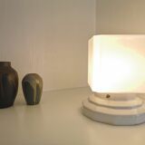 Lampe à poser Art déco blanche