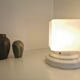 White Art Deco table lamp