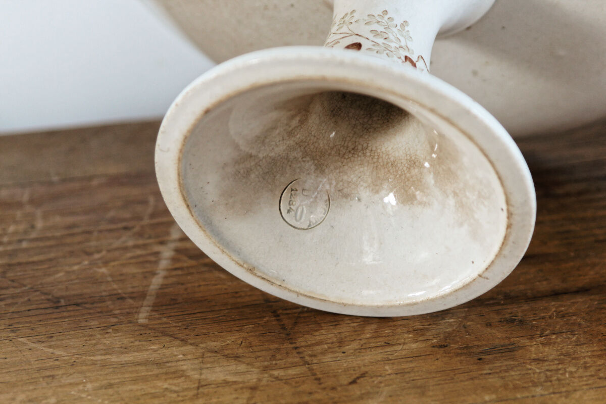 Longwy earthenware compotier