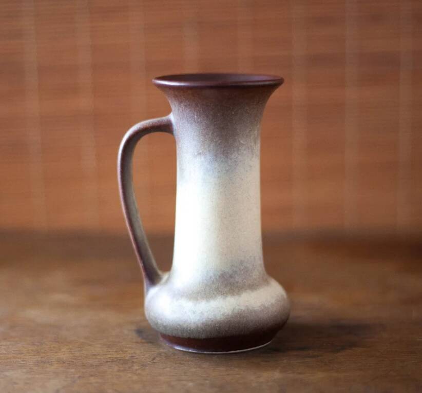 Steuler ceramic vase 715/15, vase with handle, made in Germany, collection, flower pot