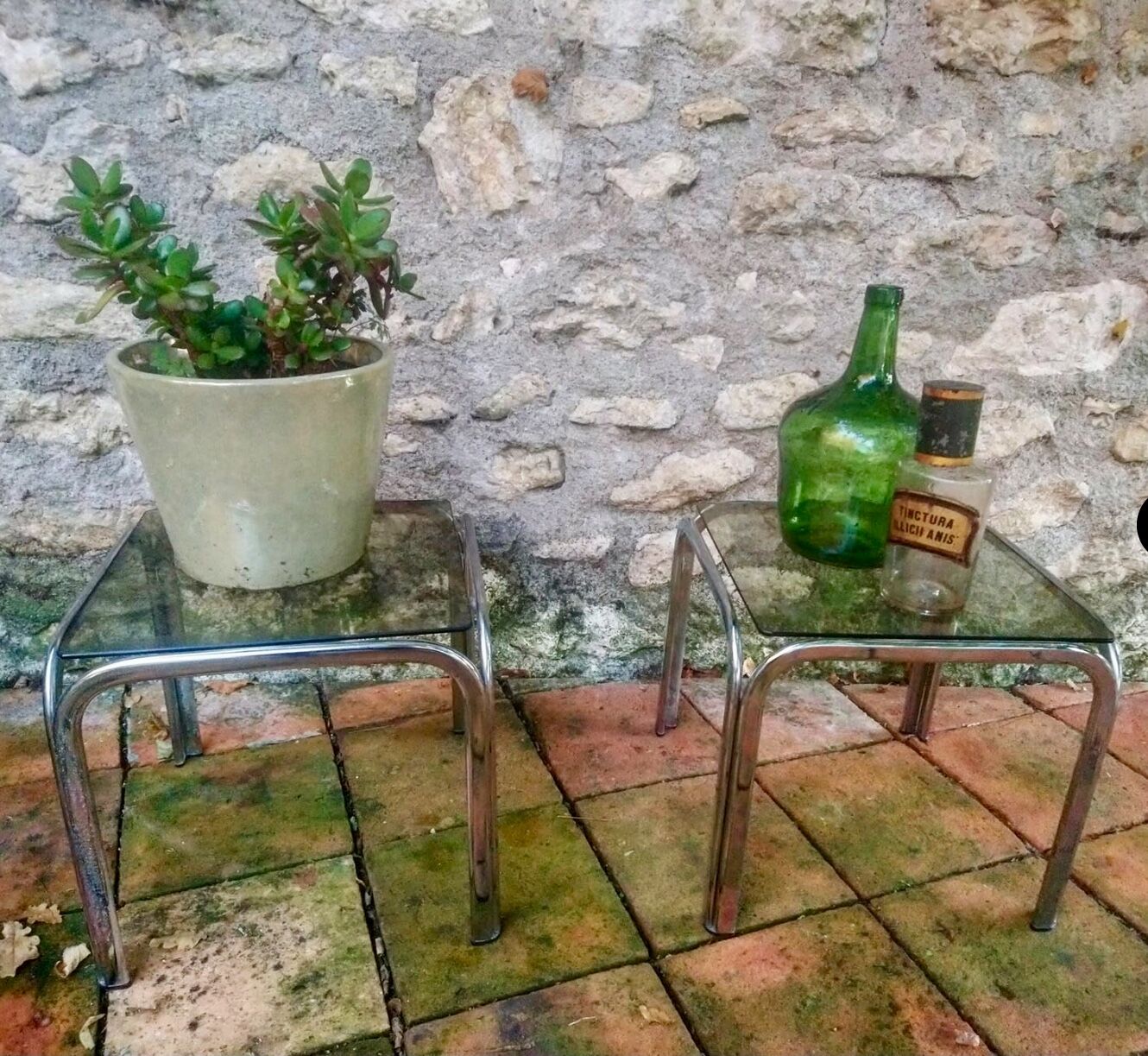 Pair of bedside vintage 70