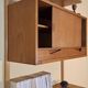 Teak wall secretary RIVAL, Vintage Scandinavian 1960s