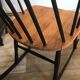 Vintage rocking chair in black stained beech