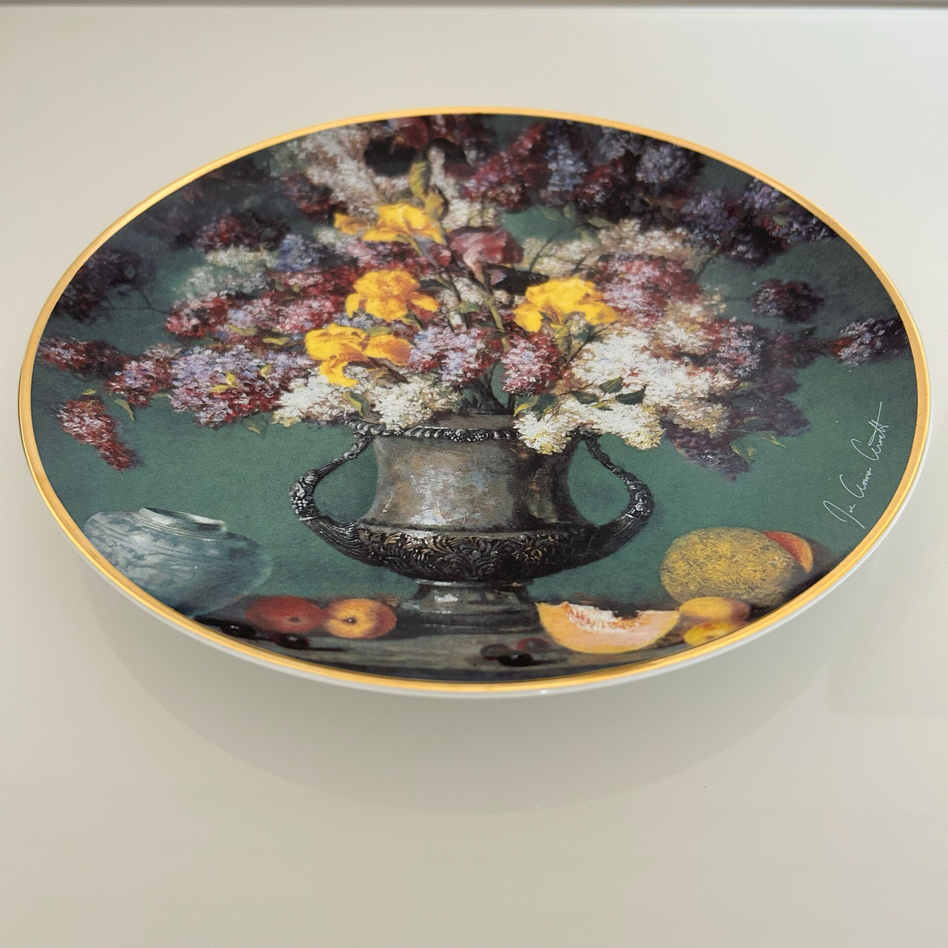Assiette de collection anglaise signée et numérotée