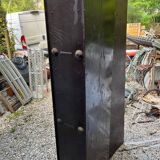 Duo of metal lockers with flaps