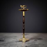 Dragon-styled floor ashtray – gilded brass – 1960s